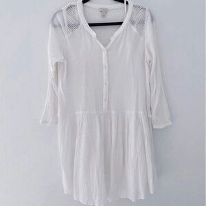 Nordstrom Hinge brand BOHO women's white spring summer dress Size Small 4 6